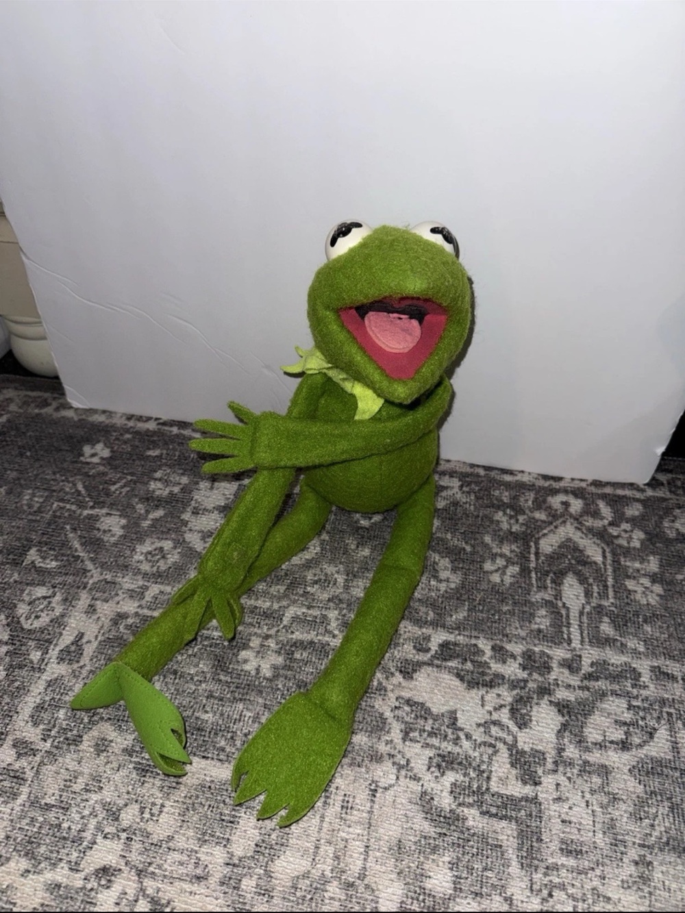Vintage 1976 Kermit The Frog Jim Henson Muppet Doll Fisher-Price Plush Toy!